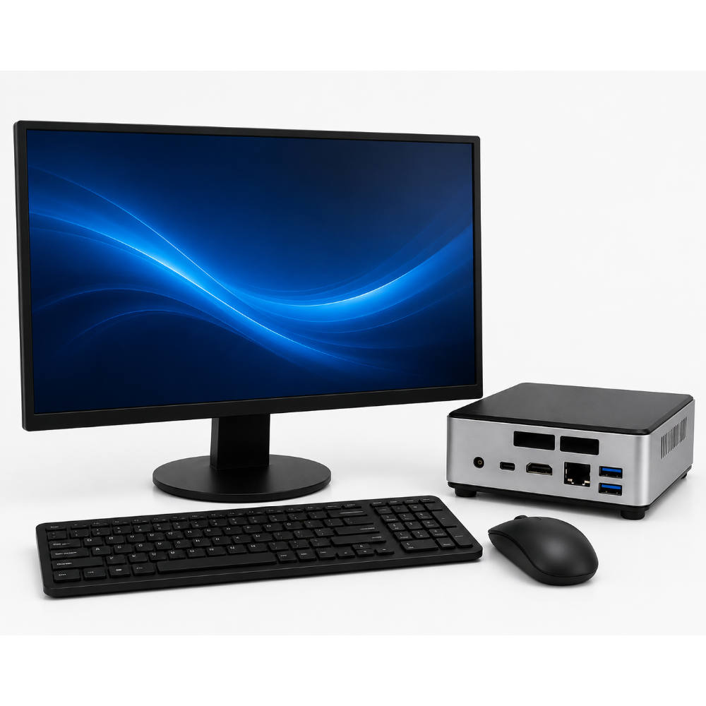 Pack Bureautique Mini PC Intel NUC + Moniteur 19” — Core i3, 8 Go RAM,  256Go SSD | Complet, Idéal Caisse & Gestion