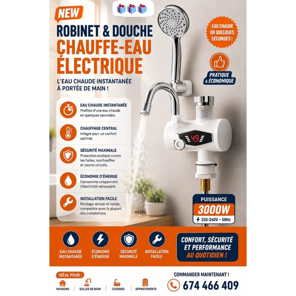 🚿 ROBINET & DOUCHE CHAUFFE-EAU ÉLECTRIQUE🔥